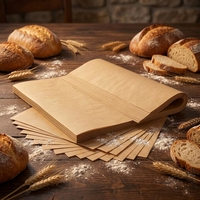 Papier sulfurisé de qualité supérieure résistant aux hautes températures, imperméable, antiadhésif, pré-découpé, en feuilles plates pour le pain