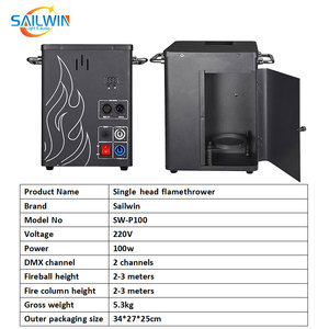 Luz de escenario LED Sailwin, lanzallamas de una cabeza, efecto de espectáculo de escenario, máquina de fuego, <span class=keywords><strong>efectos</strong></span> <span class=keywords><strong>especiales</strong></span> <span class=keywords><strong>FX</strong></span> con estuche de vuelo - Product Image 6