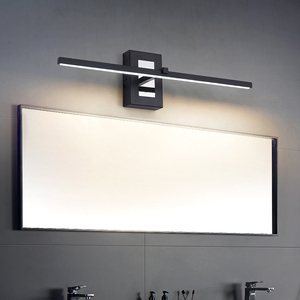 Lámpara de Pared Moderna de Aluminio Negro, Luz LED para Baño, 3500K Blanco Cálido, E27, Control por Interruptor, Montaje en Pared - Product Image 6
