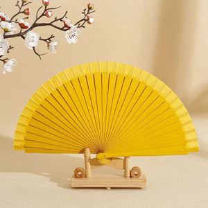 Abanico de mano plegable personalizado de madera maciza pintada, abanico de mano español de madera para danza - Product Image 3