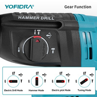 Perceuse à percussion électrique sans balais YOFIDRA 26MM, outil multifonctionnel sans fil rechargeable pour visseuse, compatible avec batterie 21V