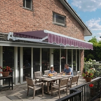 Auvent rétractable mural, imperméable, résistant au vent, avec structure en aluminium pour patio et balcon