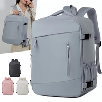 Mochila Minimalista de Tela Suave Expandible con Múltiples Bolsillos Frontales con Cremallera, Suministro de Fábrica OEM Personalizado, Bolso de Mano para Mujer para Fin de Semana