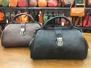Sac à main en cuir marron à boucle pour femmes, porte-documents, sac à bandoulière Premium rétro pour médecins, vente en gros, - Product Image 6