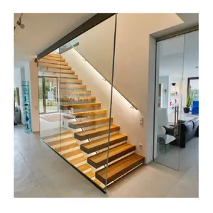 CBMmart-escaleras interiores de madera, escaleras flotantes invisibles, Escalier
