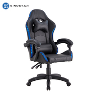 Chaise de gaming exécutive en cuir la plus vendue avec lumières LED RGB rafraîchissantes et dossier haut inclinable
