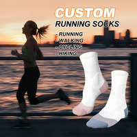 Chaussettes de sport respirantes en nylon personnalisées, chaussettes de compression pour la course à pied en trail