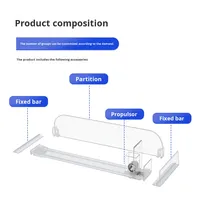 Dispositif de Reconstitution Automatique de 34 mm pour Supermarchés et Usage Domestique – Poussoir à Largeur Réglable pour Rangement Optimisé