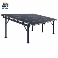 Système de montage solaire pour carport H2 Solar OEM, structure robuste, projet sur mesure