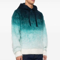 LEDUO Fabricant de vêtements en tricot sur mesure, sweat à capuche en tricot à cordon de serrage de luxe, mélange de laine mohair, sweat à capuche pour homme