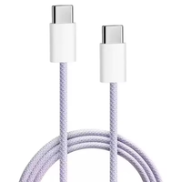 Câble de charge rapide USB Type-C vers Type-C PD 120W, très vendu, avec gaine TPE et blindage tressé pour écouteurs et téléphones mobiles