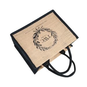 Meilleure qualité <span class=keywords><strong>sac</strong></span> à provisions en jute personnalisé sacs de chanvre en gros avec bouton - Product Image 4