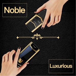 <span class=keywords><strong>Telefono</strong></span> di lusso V10 <span class=keywords><strong>con</strong></span> corpo in pelle di metallo Slot per doppia scheda <span class=keywords><strong>tastiera</strong></span> invisibile Radio FM e fotocamera-Design Unisex Premium - Product Image 5