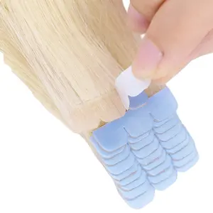 Wholesale European Soft Seamless Cuticle Aligned Human Hair Extensions Petal Tape In Hair Extensions