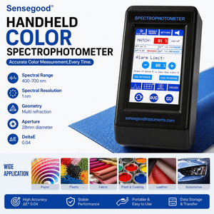 เครื่องวัดสีแบบมือถือ Sensegood 400-700 นาโนเมตร ความละเอียดความยาวคลื่น 1 นาโนเมตร รูรับแสงขนาดใหญ่ 28 มม. พลาสติก/กระดาษ/สิ่งทอ - Product Image 1