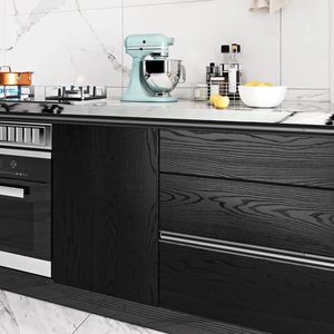 Papel Adhesivo Decorativo para Cocina con Diseño de <span class=keywords><strong>Madera</strong></span> Negra, <span class=keywords><strong>Vinilo</strong></span> PVC, Removible, Autoadhesivo, Ecológico, para Encimeras - Product Image 6