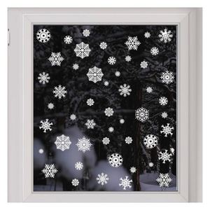 Autocollant de fenêtre de Noël personnalisé, décoration flocon de neige pour vitrine de magasin ou chambre d'enfant - Product Image 1