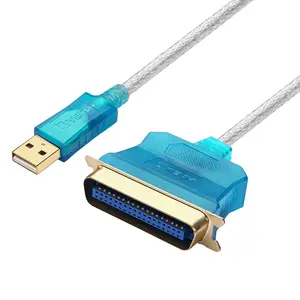 DTECH Grosir USB2.0 Ke Kabel Cetak Paralel IEEE 1284 36pin Adaptor Konverter Printer USB Ke CN36