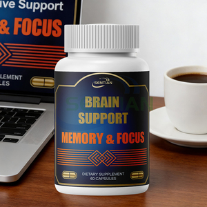Suplemen Makanan Kapsul Nootropik Alami Premium untuk Fokus, Memori Baik, Grosir Kapsul Otak untuk Konsentrasi - Product Image 2