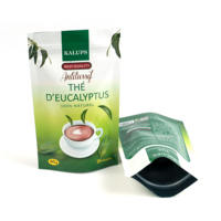 Sachet d'emballage de thé imprimé sur mesure, refermable avec fermeture éclair, qualité alimentaire, pochette autoportante, anti-odeur, anti-humidité, en aluminium et Mylar