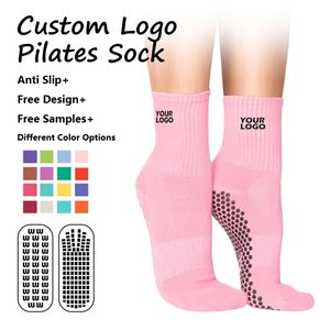 निः शुल्क डिजाइन और मॉक-अप कस्टम लोगो ग्रिल्स नकली मोजे डिजाइन क्रू महिला योग मोजे - Product Image 1