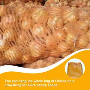 Huamaohengchun Bolsas de Malla Duraderas de 77 Libras, 50 Unidades, 32"x20", Reutilizables, con Cordones, para Almacenamiento de Leña, Verduras y Cebollas - Product Image 5