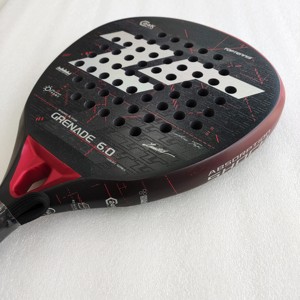 3D kết cấu sợi carbon mái chèo quần vợt với quay an toàn 24K Vật liệu net hiệu suất cuối cùng padel vợt bãi biển tennis - Product Image 2