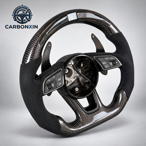 Volant de voiture personnalisé en fibre de carbone pour Audi A3 A4 A5 A6 B7 B8 B9 C7 A7 Q3 C8 Q5L R8 S3 S4 S5 S8 SQ TT RS s Line 8P - Product Image 1