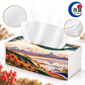 Papel Tisú Facial para Decoración del Hogar, Diseño de Viñedo de Montaña de <span class=keywords><strong>Chile</strong></span>, Papel Tisú Facial Suave en Relieve de 3 Capas - Product Image 1