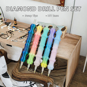 Diamantmalerei Kunststoff-Stiftset mit 5 Werkzeugspitzen Design DIY Handgemalte Kunstbedarf - Product Image 2