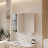 Miroir mural intelligent à LED moderne et illuminé Miroir de table de toilette en alliage d'aluminium pour lavabo de salle de bain Miroir pour le maquillage