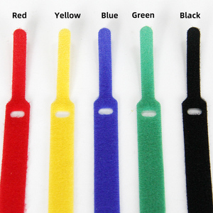 Venta al por mayor 10x175mm azul espalda con espalda de nailon gancho y lazo bridas organizar correas de almacenamiento para el hogar Oficina aula sujetador - Product Image 6