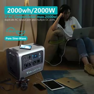 Estación de energía portátil 6 puertos USB 2000W 2000Wh cargador de batería de iones de litio controlador MPPT inversor de onda sinusoidal pura para exteriores - Product Image 3