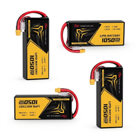 Batterie LiPo FPV 1050mAh 6S 22.2V 95 120 130 150C, directement de l'usine, batteries de course haute vitesse FPV UAV pour drone FPV personnalisé