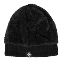 Bonnet en tricot doublé polaire pour homme, chapeau d'hiver chaud, bonnet de neige, bonnet pour homme, sports de plein air, ski, randonnée, cyclisme, temps froid