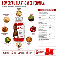 OEM ODM Gummies de Maca 300mg, Comprimés Végétaliens de Racine de Maca Noire, Produits de Beauté à Marque Blanche, Soutien Immunitaire pour Femmes, 60 Comprimés