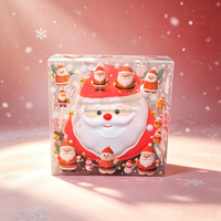 Lot de jouets squishy de Noël : Père Noël et sapin, à récupération lente, anti-stress, cadeau à presser pour les enfants et les fêtes