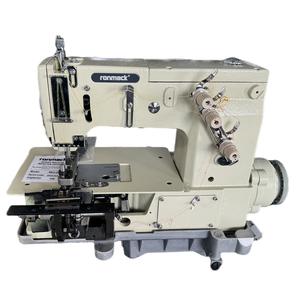 Machine à boucle de ceinture industrielle RONMACK RM-B-2000C-D avec moteur à entraînement direct, alimentation manuelle, point de chaînette, 2 aiguilles, neuve, pour usage domestique - Product Image 1