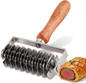 Rouleau à pâtisserie professionnel en acier inoxydable, écologique, compatible lave-vaisselle, pour la pâtisserie, les biscuits, les tartes et les croûtes - Product Image 1