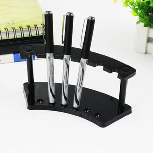 Transparent Plastic Pen Holder Stationery <b>Stand</b> Desk Organizer For Pens Pencils Makeup Tools Storage Rack Single Layer - Product Image 4
