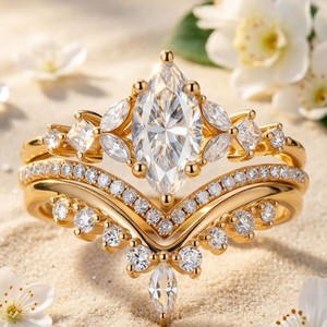 [Novedad 2026] Anillo Unisex de Plata de Ley S925 con Moissanita de 1 Quilate en Forma de Oliva y Ojo de Caballo, Serie Plantas de Jardín, Engaste de Garras - Product Image 2