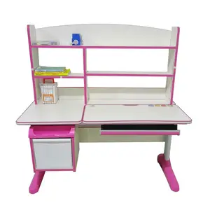 スマートで簡単に移動可能な木製の子供用家具大きな引き出しと本棚デスク子供読書学習テーブル