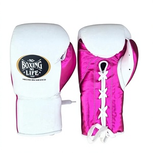 Guantes de Boxeo de Piel Genuina de Alta Calidad, Sin Boxeo No Hay Vida, para Sparring y Entrenamiento, con Absorción de Humedad y Cierre de Cordones - Product Image 1