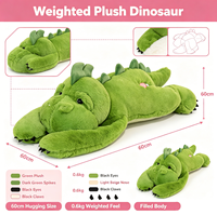 Dinosaure en peluche lesté 60 cm, animal en peluche doux, prêt à être expédié, cadeau pour enfants, décoration intérieure, faible MOQ, directement de l'usine