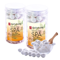 Bain moussant effervescent jetable en gros pour pédicure et manucure, soin biologique, parfum rose/lait et miel, hydratant, nettoyant