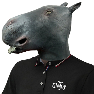 Máscara de Hipopótamo Divertida de Látex, Disfraz de Animal de Cara Completa para Halloween, Carnavales, Espectáculos y Eventos Novedosos - Product Image 1