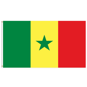 Logo personnalisé imprimé 3x5ft drapeau sénégalais fanion polyester simple face pour automobile pour les bannières nationales et drapeaux d'affichage - Product Image 1