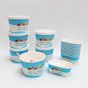 Cốc Đựng Kem Kraft 4Oz 8Oz 16Oz <span class=keywords><strong>32Oz</strong></span> Với Logo Cá Nhân Cốc Đóng Gói Kem Có Nắp 8Oz - Product Image 2