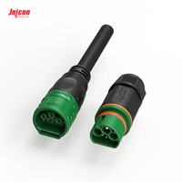 Connecteur Combo Étanche M25 pour Alimentation et Signal, 2+1+5 Broches, Nylon, Verrouillage par Poussée, 15A 300V pour Onduleur Solaire et Stockage d'Énergie