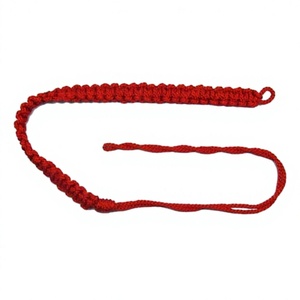 Dada Chiragh Gold Mylar Major Dress Cord Two Tassels Braid Trim Customized Colors Rhinestone Mesh Washable Knitted DIY Garment - Product Image 5